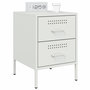 Voir la diapositive 3 : VIDAXL Tables de chevet 2 pcs blanc 36x39x50,5 cm acier
