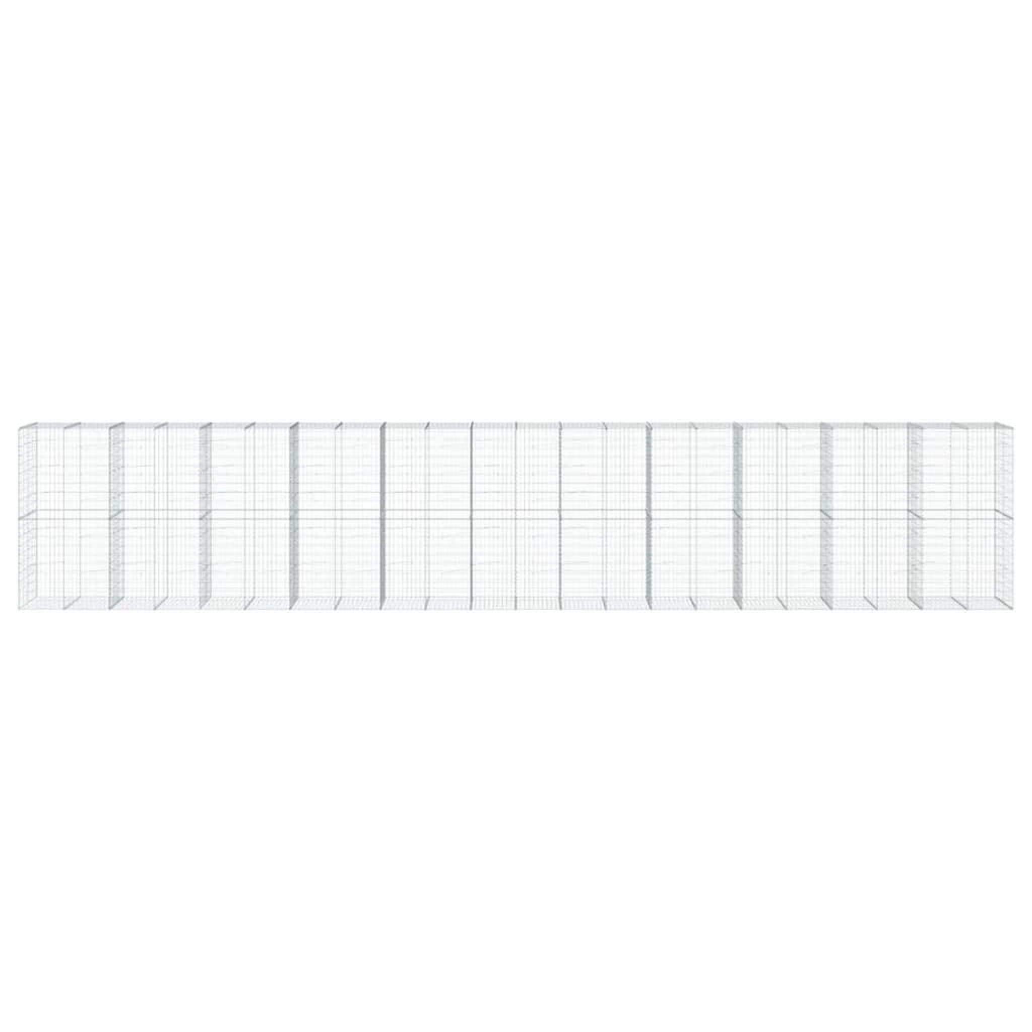 Voir la diapositive 3 : VIDAXL Panier gabion avec couvercle 1100x100x200 cm fer galvanise