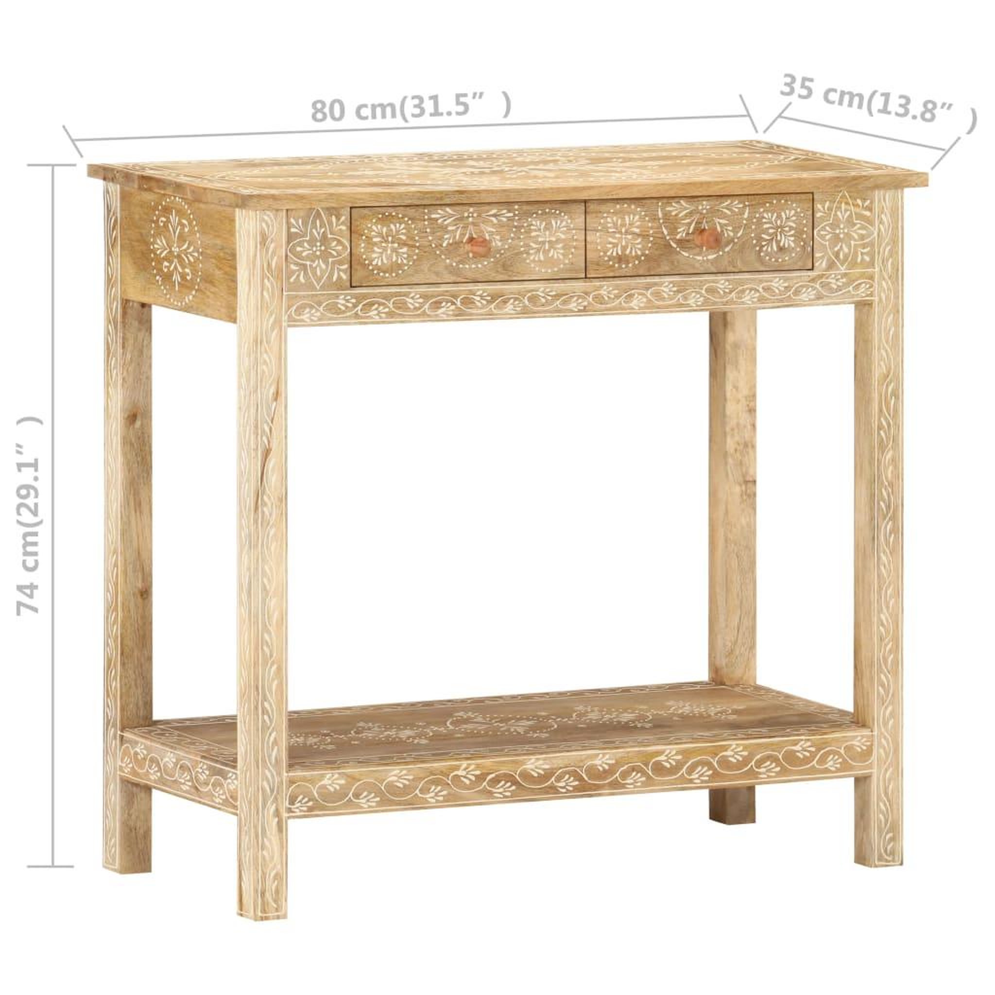 Voir la diapositive 6 : VIDAXL Table console 80x35x74 cm bois de manguier massif