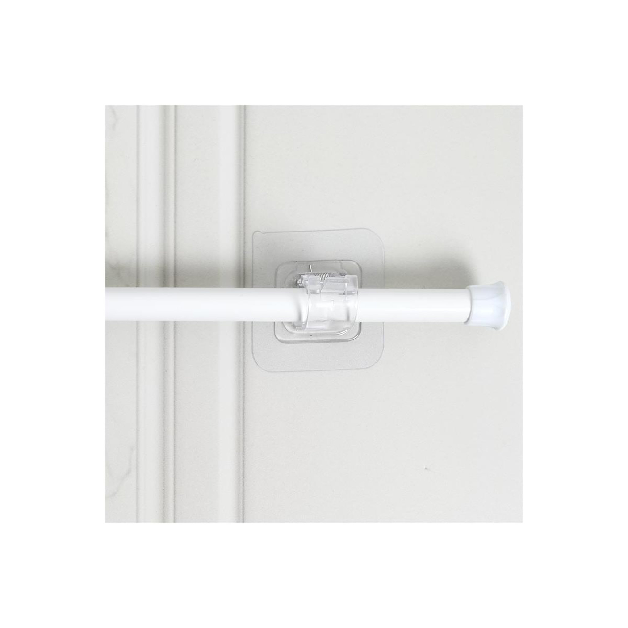 Voir la diapositive 4 : Je cherche une idee Lot de 2 supports de tringle  adhésifs  6cm transparent