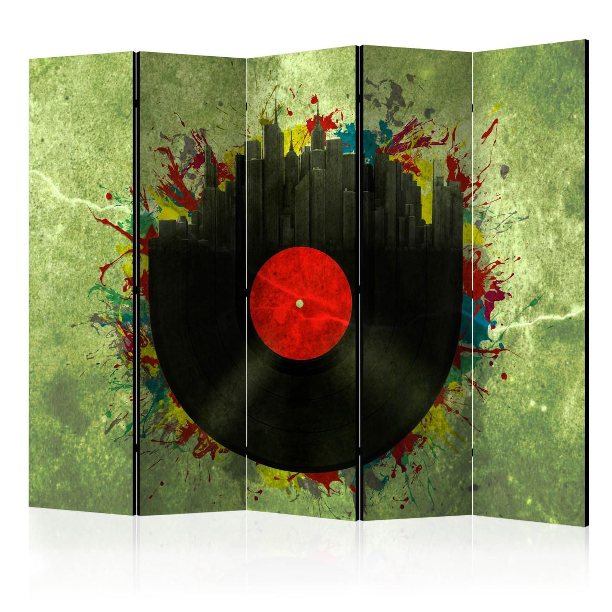 Paris Prix Paravent 5 volets  colorful melodies of the city  172x225cm