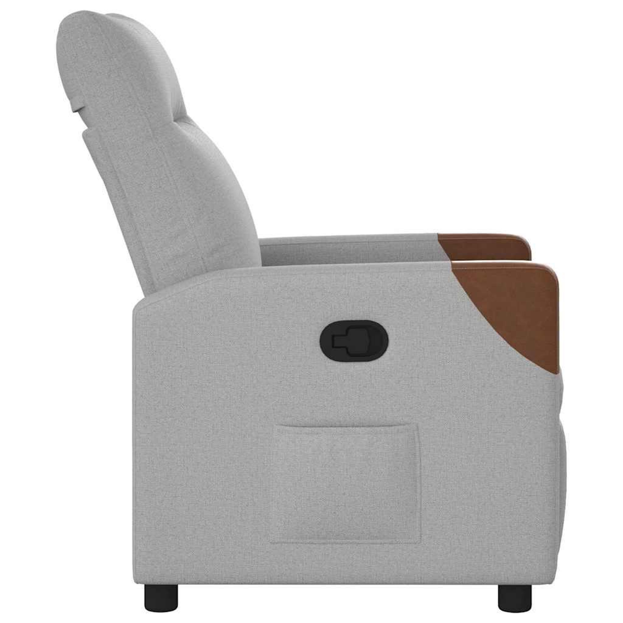 Voir la diapositive 4 : VIDAXL Fauteuil inclinable gris nuage tissu