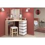 Voir la diapositive 7 : Coiffeuse d'angle 3 miroirs 5 tiroirs pivotants GIRLY