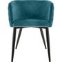 Voir la diapositive 3 : ATMOSPHERA Fauteuil MARLO en velours bleu