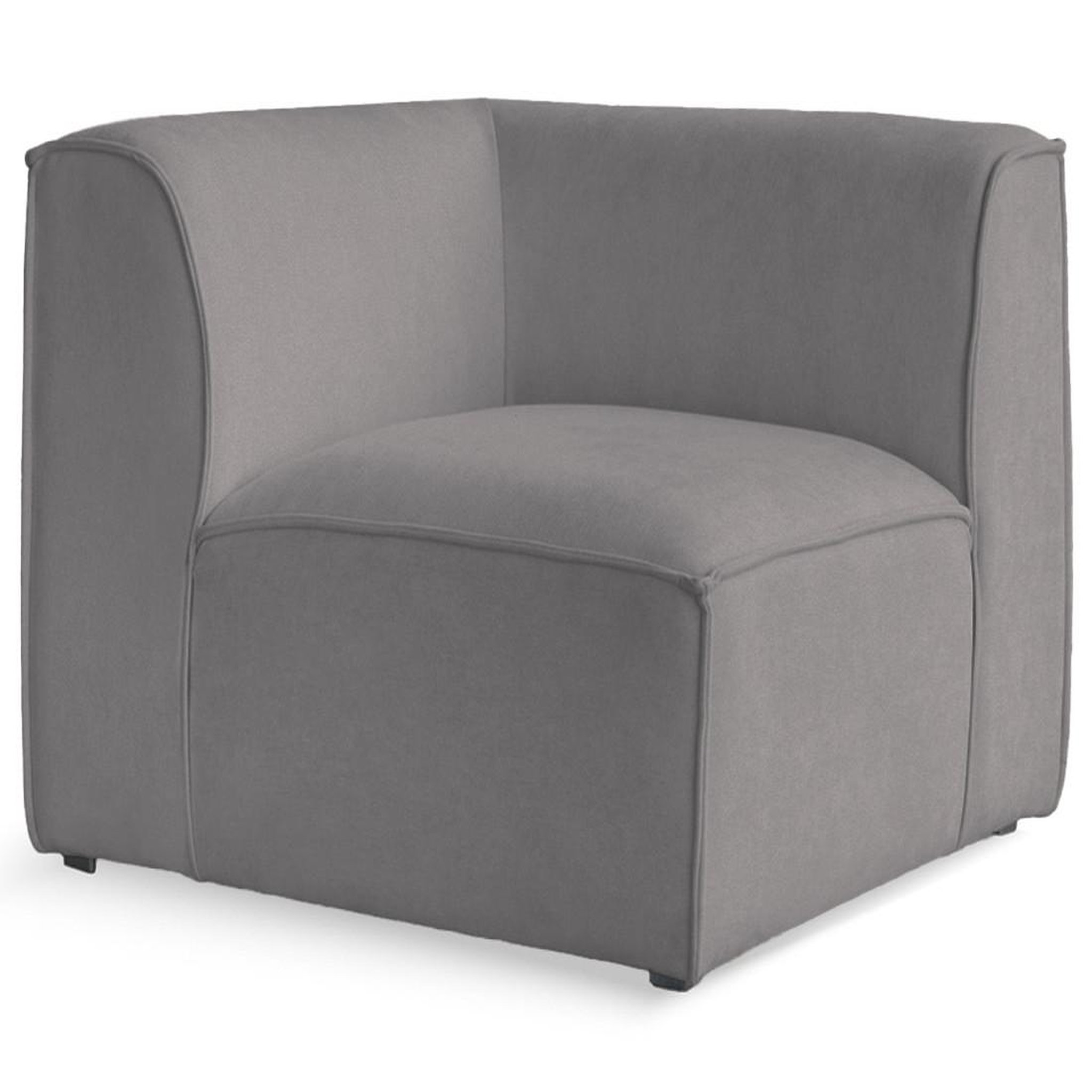 Voir la diapositive 1 : BEST MOBILIER Felix - module d'assise d'angle réversible en tissu texturé