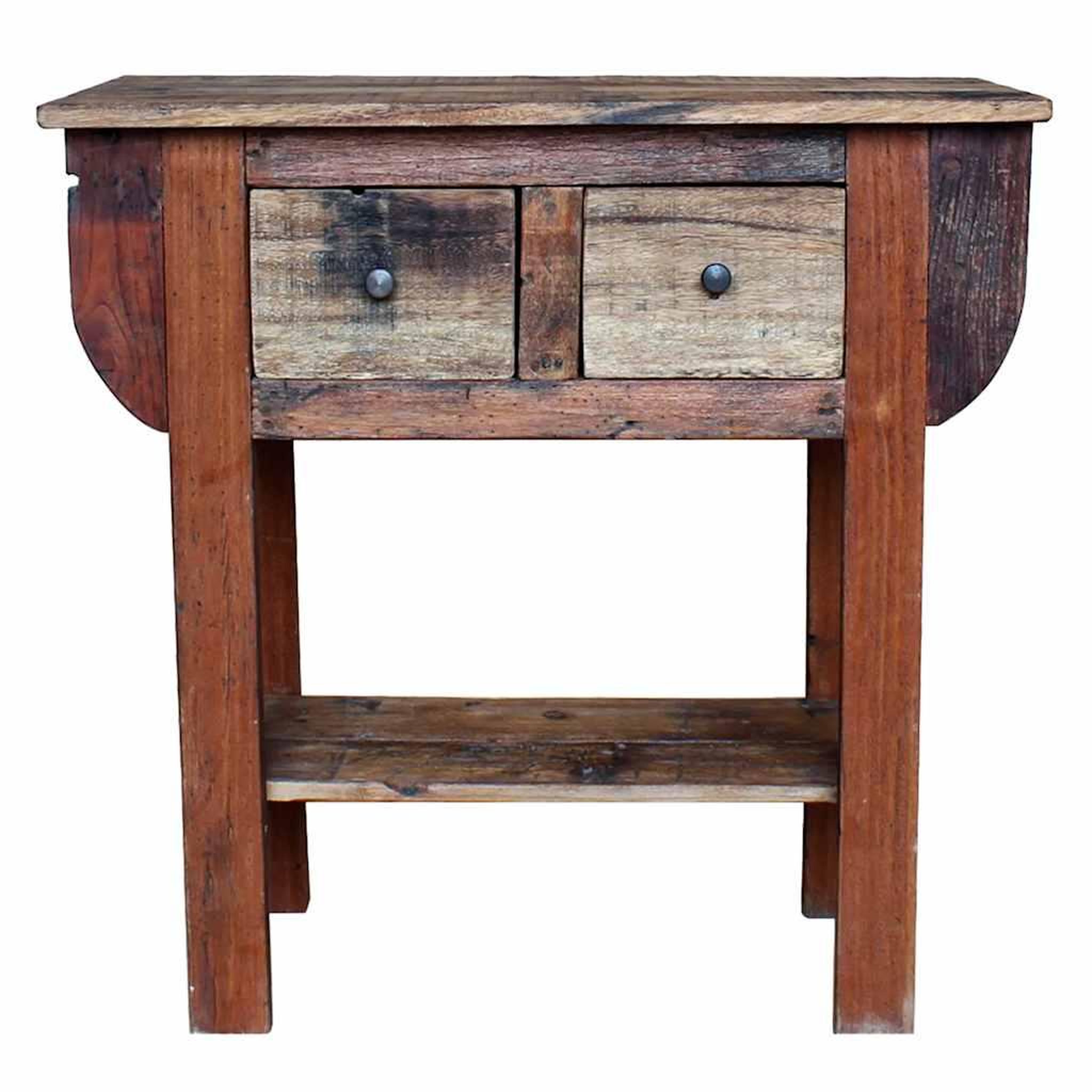 Voir la diapositive 2 : VIDAXL Table console bois de recuperation melange 80x35x80 cm