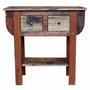 Voir la diapositive 2 : VIDAXL Table console bois de recuperation melange 80x35x80 cm