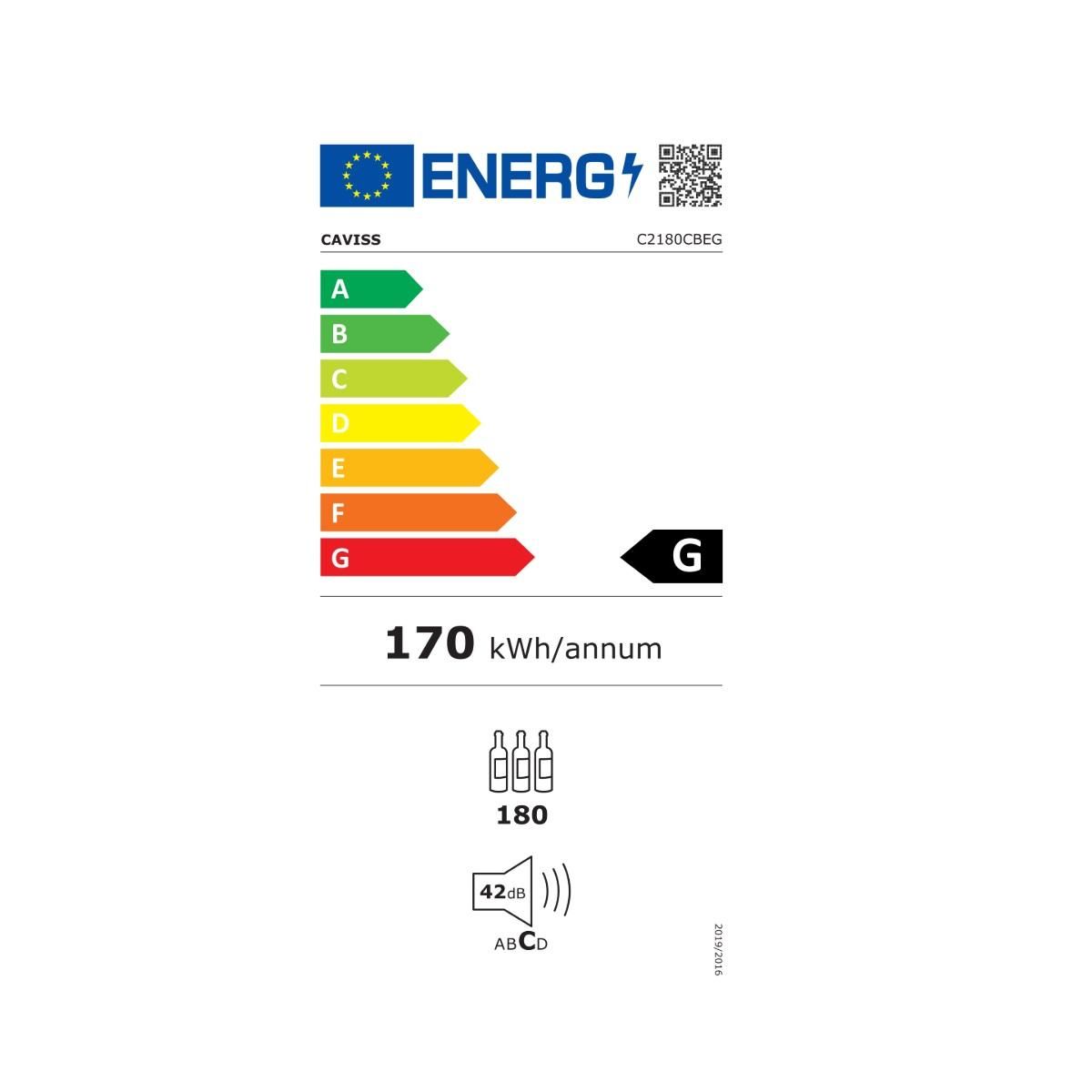CAVISS Cave à vin de service 180 bouteilles - C2180CBEG