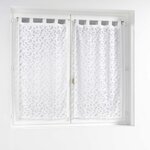 Paris Prix Paire de Voilages Maille  Manon  60x90cm Blanc