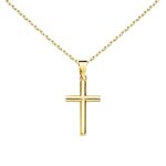 L'ATELIER D'AZUR Collier - Médaille Croix Or 18 Carats 750/000 Jaune - Chaine Dorée