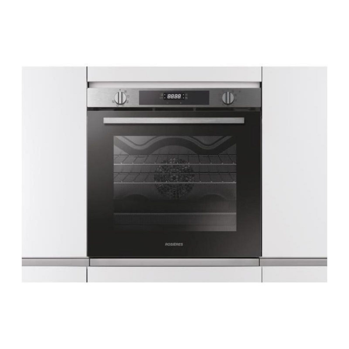 Rosieres Four encastrable pyrolyse chaleur pulsée ROSIERES RFC3OP5579IN - noir - porte froide - 60x60x57 cm