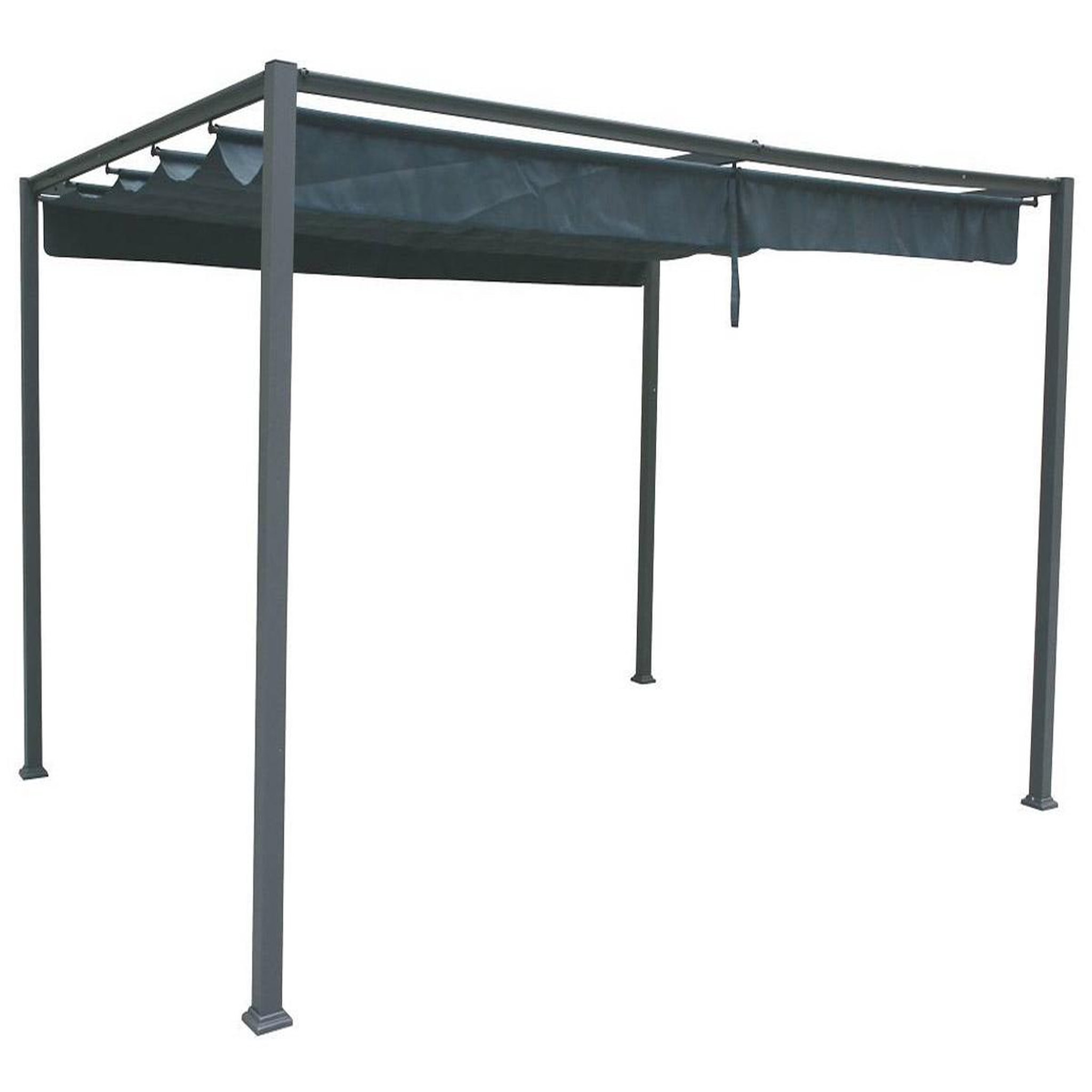 HESPERIDE Tonnelle de jardin en aluminium ardoise palmeira 4 x 3 m - hespéride