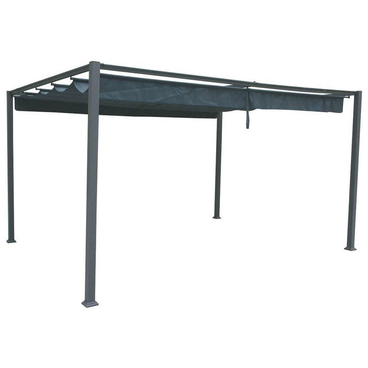 HESPERIDE Tonnelle de jardin en aluminium ardoise Palmeira 4 x 3 m - Hespéride