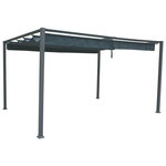 HESPERIDE Tonnelle de jardin en aluminium ardoise Palmeira 4 x 3 m - Hespéride