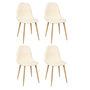 Voir la diapositive 1 : Paris Prix Lot de 4 Chaises Design  Faro  86cm Beige