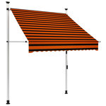 VIDAXL Auvent manuel retractable 150 cm Orange et marron