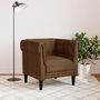 Voir la diapositive 3 : VIDAXL Fauteuil Chesterfield marron tissu