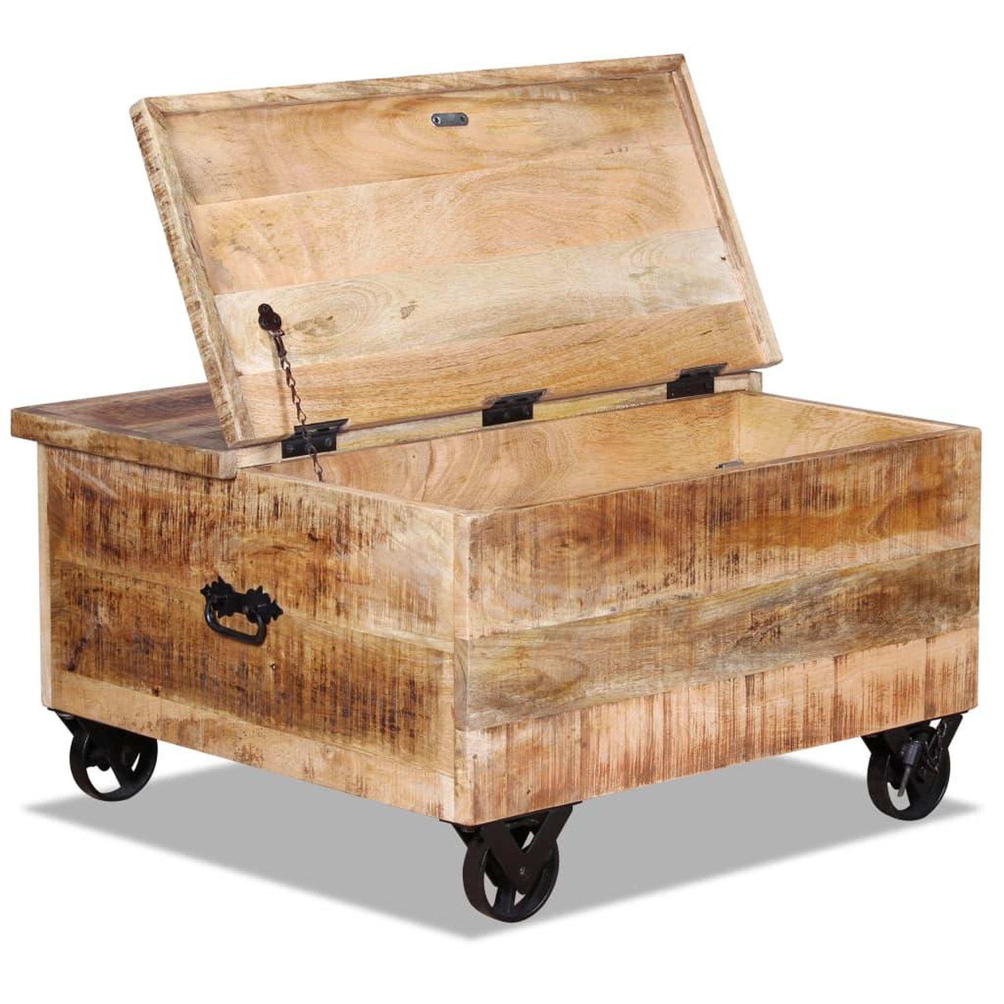 Voir la diapositive 4 : VIDAXL Table basse Bois de manguier brut 70 x 70 x 40 cm