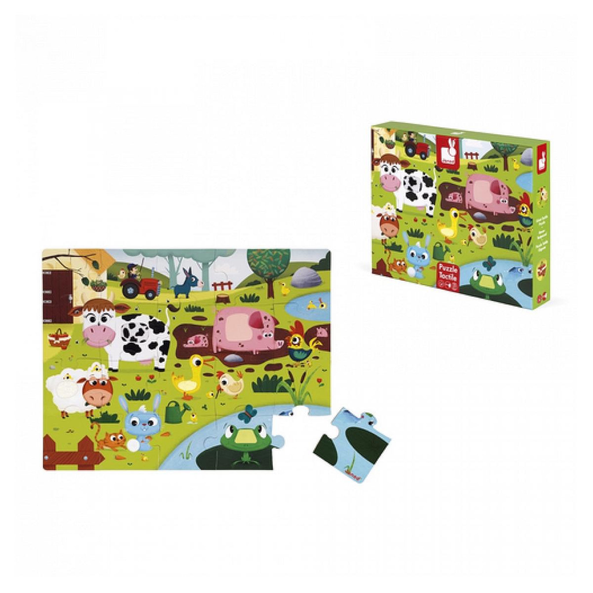 JANOD puzzle tactile les animaux de la ferme