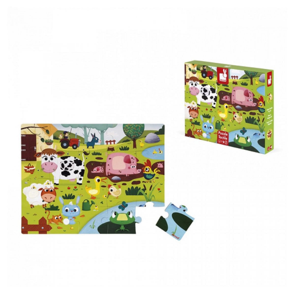 Juratoys-Janod puzzle tactile les animaux de la ferme
