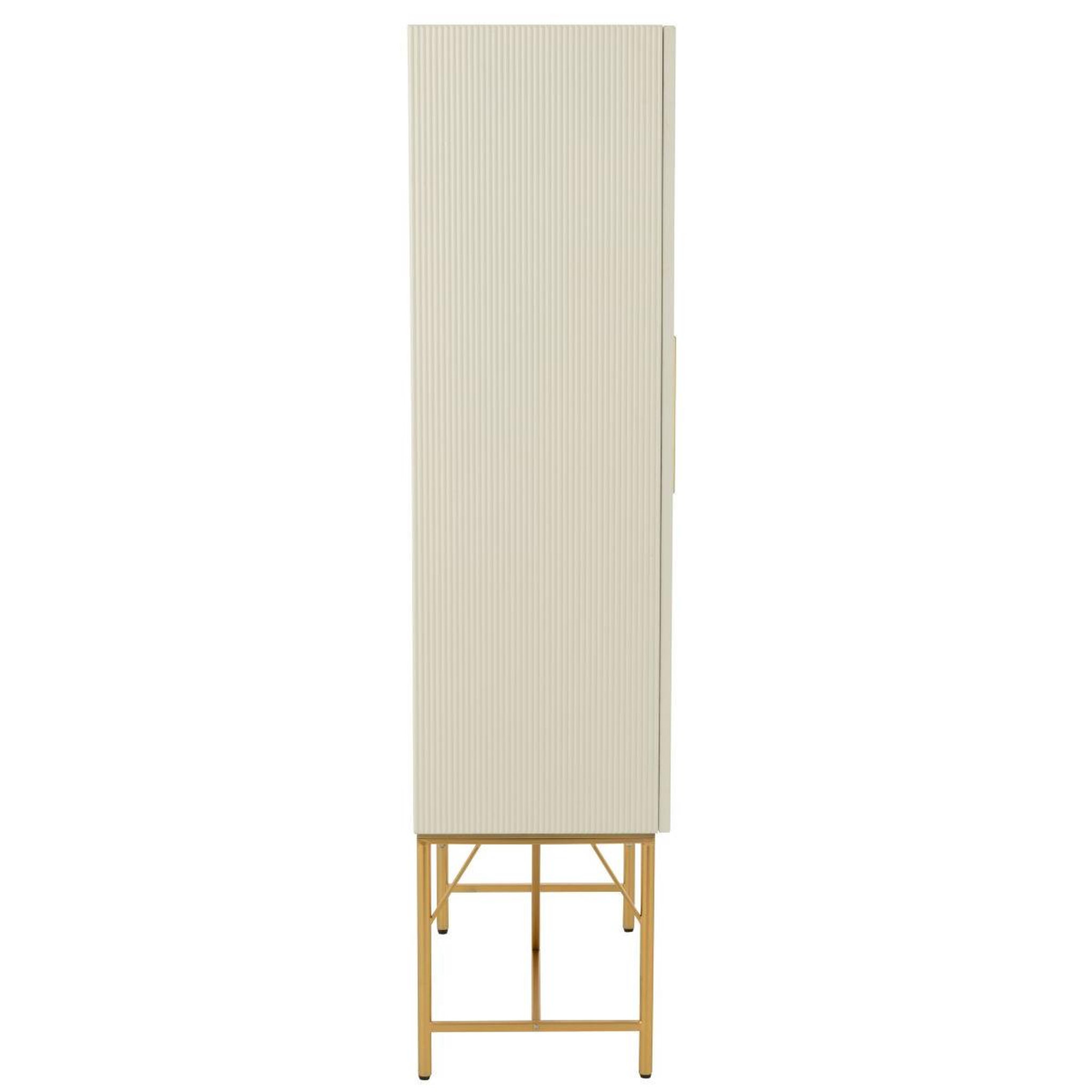 Voir la diapositive 3 : J-LINE Armoire design 2 portes  blaine  90cm blanc