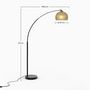 Voir la diapositive 4 : Rendez vous déco Lampadaire en métal couleur noir et laiton - Dinard