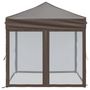 Voir la diapositive 4 : VIDAXL Tente de reception pliable avec parois Taupe 2x2 m
