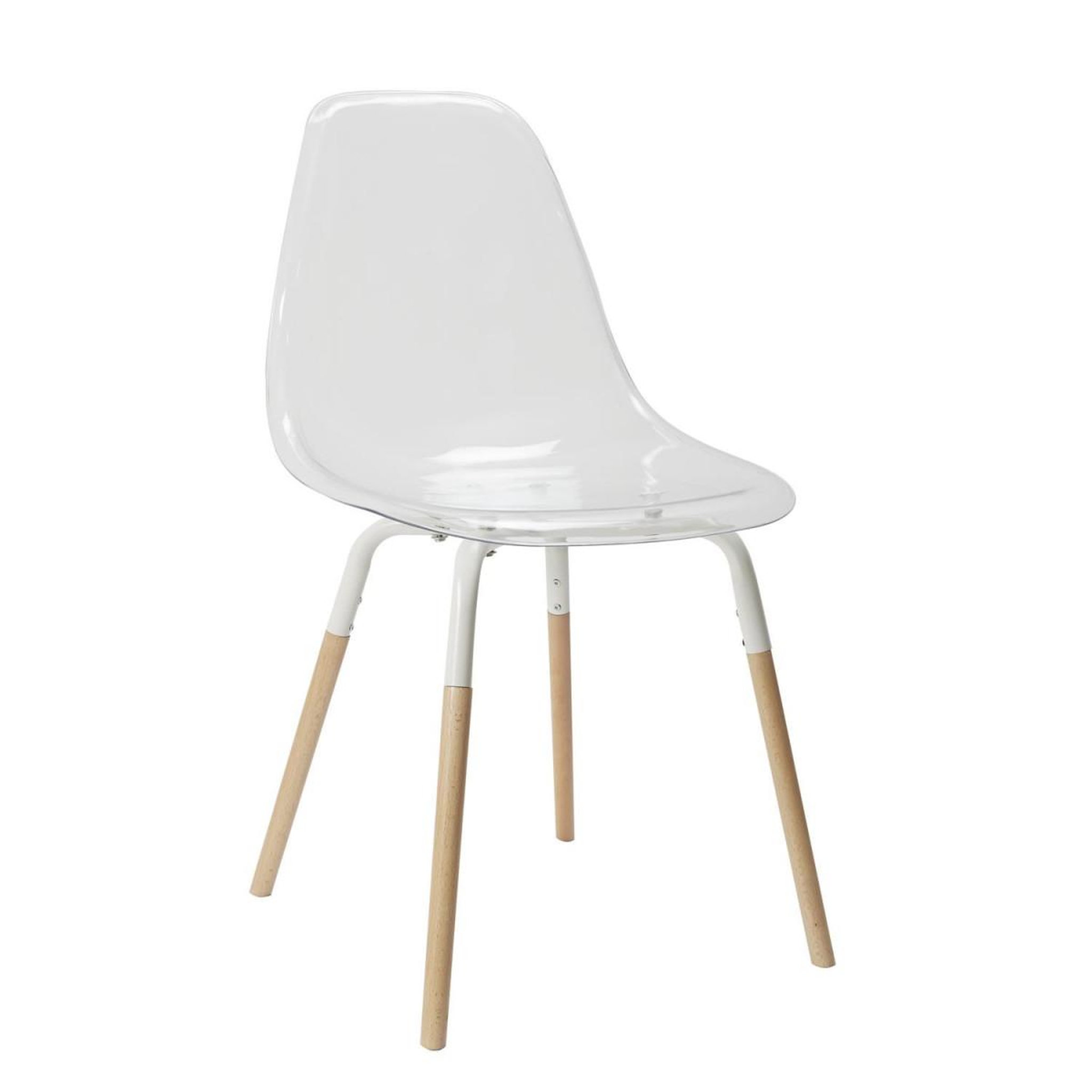 Voir la diapositive 2 : The Home Deco Factory Lot de 4 chaises scandinaves  phénix  81cm transparent
