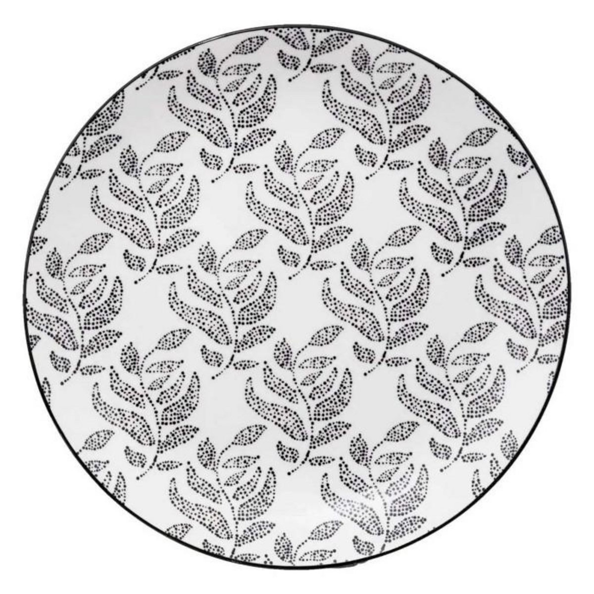 SECRET DE GOURMET Service de Table 18 Pièces  Eva  27cm Blanc & Noir