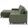 Voir la diapositive 4 : BEST MOBILIER Rimini - canapé d'angle gauche 4 places convertible avec coffre en tissu texturé
