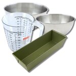 ZENKER Set pâtisserie avec moule à cake 30 cm revêtu cire de carnauba, 2 bols à mixer, verre mesureur et spatule Zenker