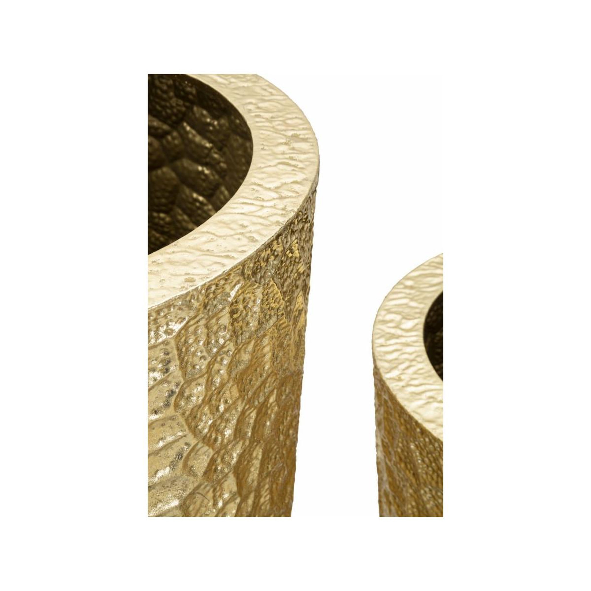 Voir la diapositive 3 : Paris Prix Lot de 3 vases en métal  glasy  114cm or