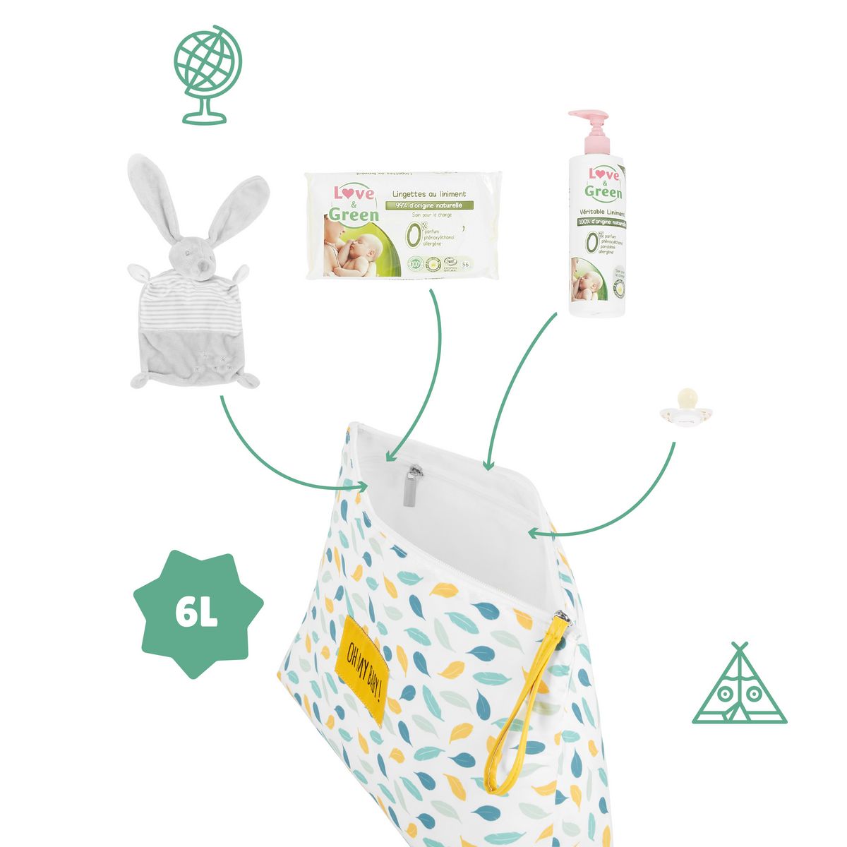 BADABULLE Kit à langer Pockets & Go