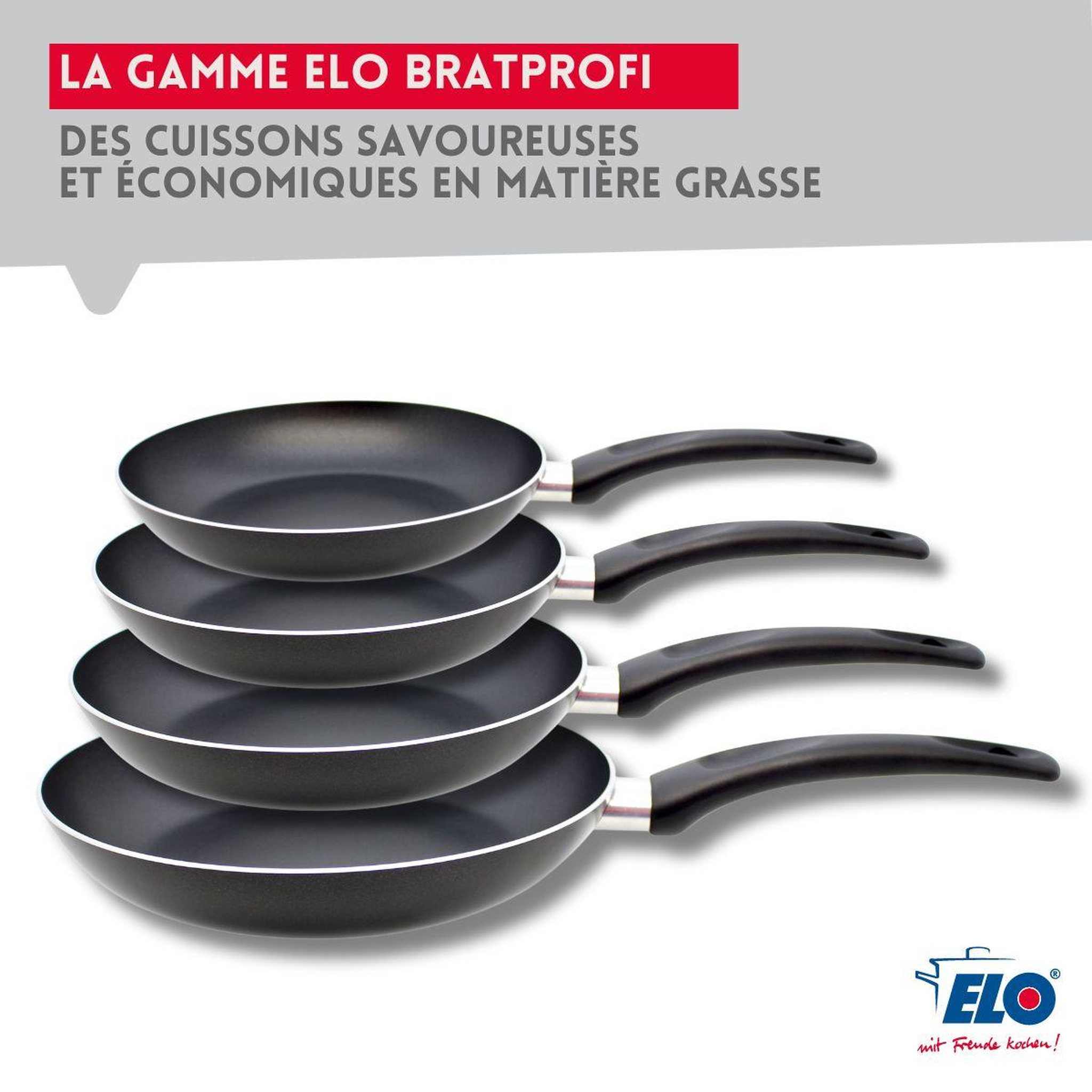 Voir la diapositive 6 : ELO Poêle et son couvercle 24 cm elo