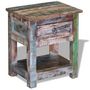 Voir la diapositive 5 : VIDAXL Table d'appoint 1 tiroir Bois de recuperation massif 43x33x51cm