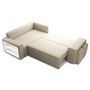 Voir la diapositive 6 : Canapé d'angle convertible réversible 5 places avec étagères et poufs intégrés AUSTIN XL