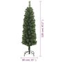 Voir la diapositive 6 : VIDAXL Sapin de Noël artificiel mince avec support vert 120 cm PVC