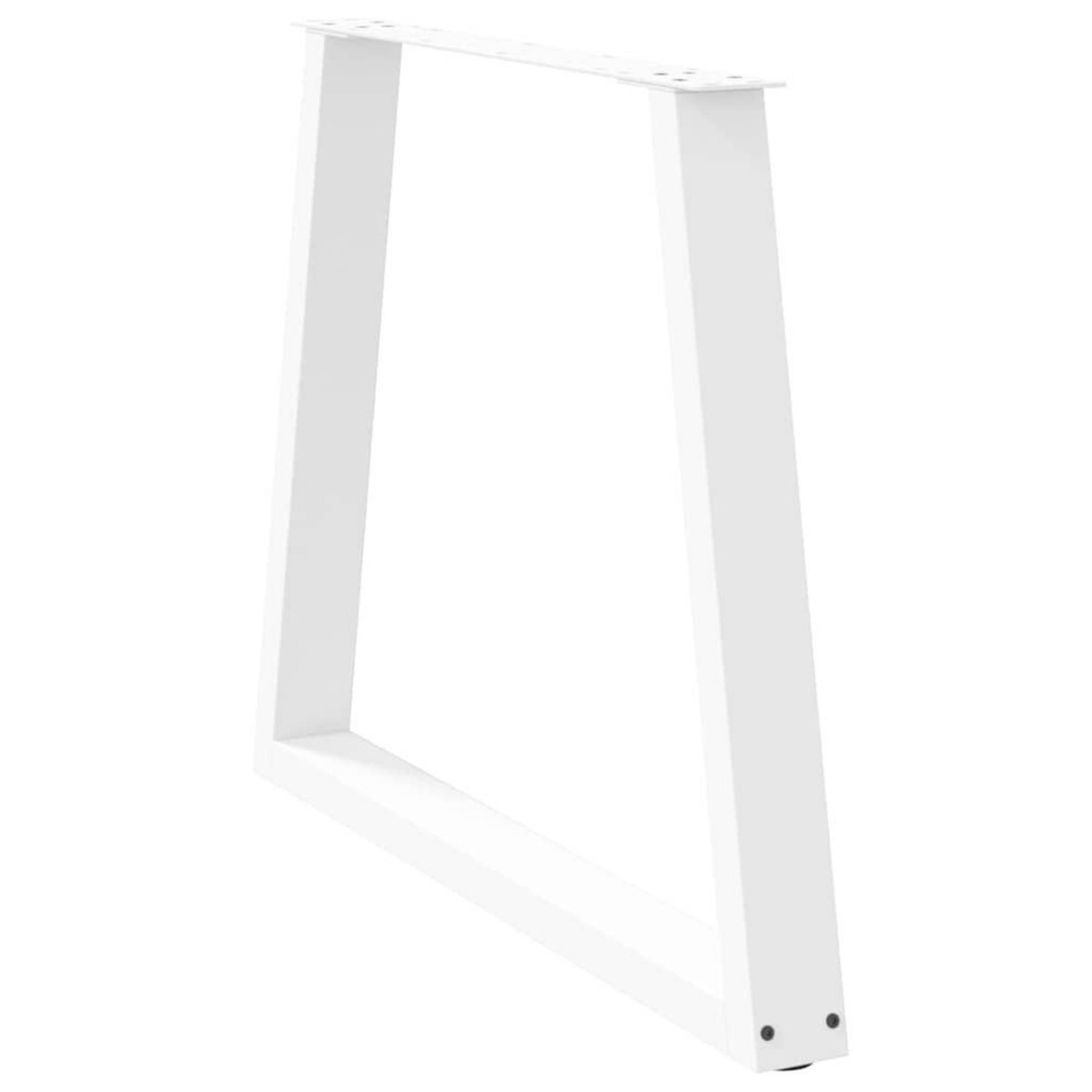 VIDAXL Pieds de table a manger forme de V 3 pcs blanc 80x(72-73,3) cm