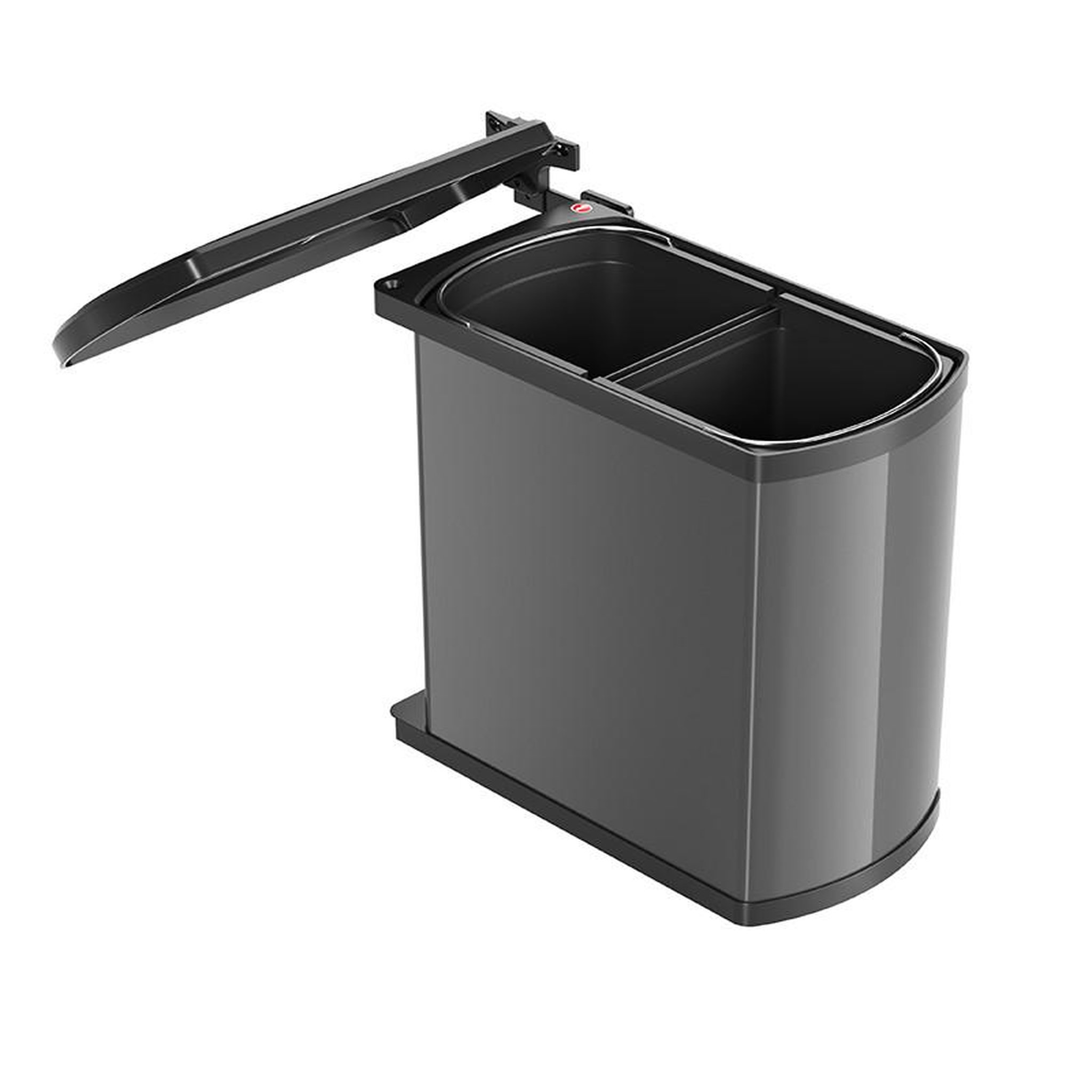 HAILO Poubelle encastrable pour porte battante 2 bacs 16l hailo as duo