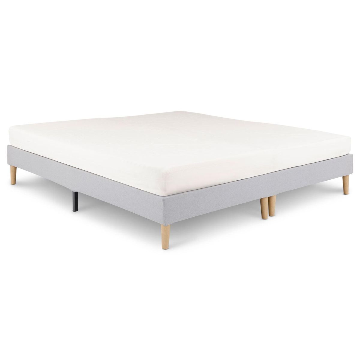 IDIMEX Sommier tapissier RENNES 180 x 200 cm revêtement tissu