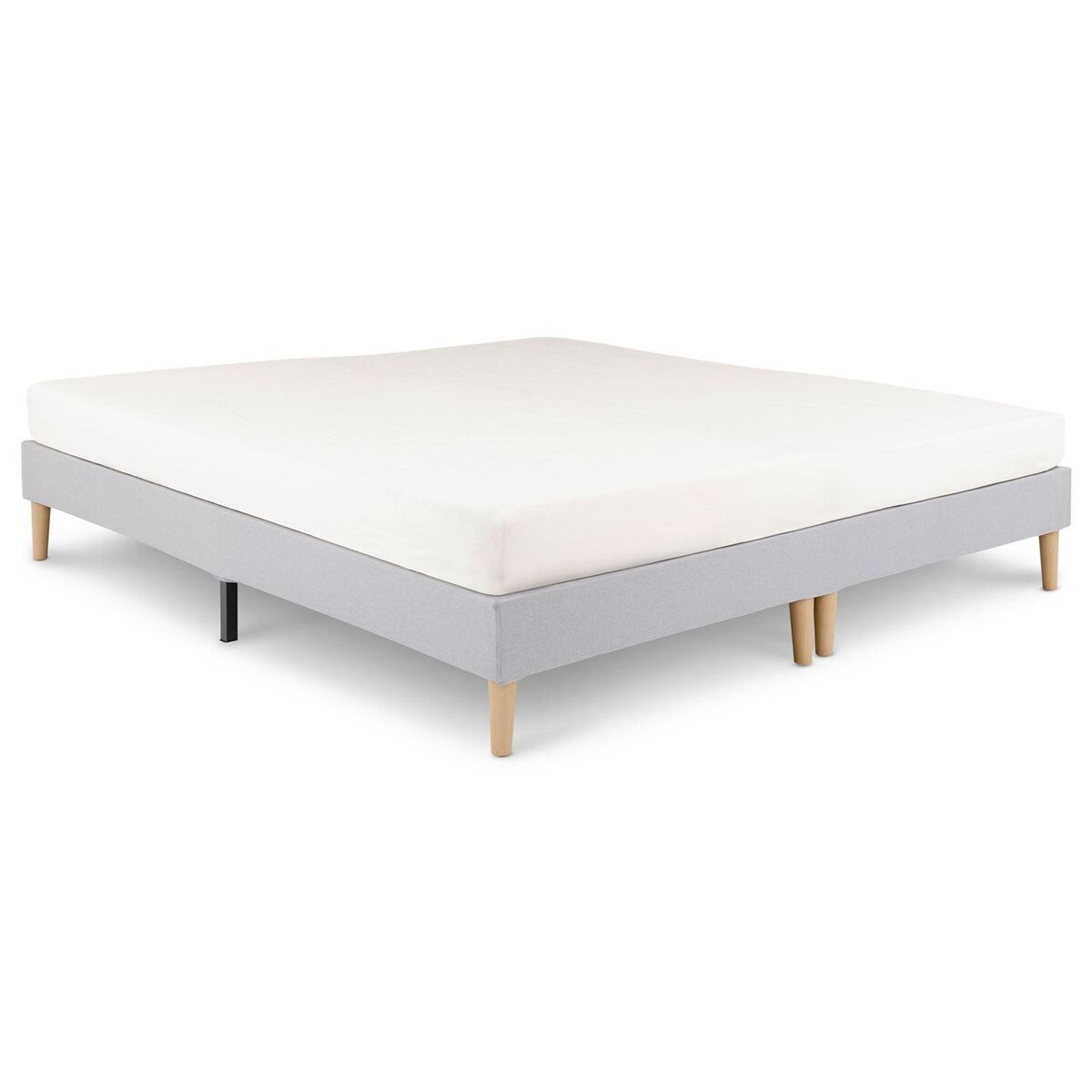 IDIMEX Sommier tapissier RENNES 180 x 200 cm revêtement tissu