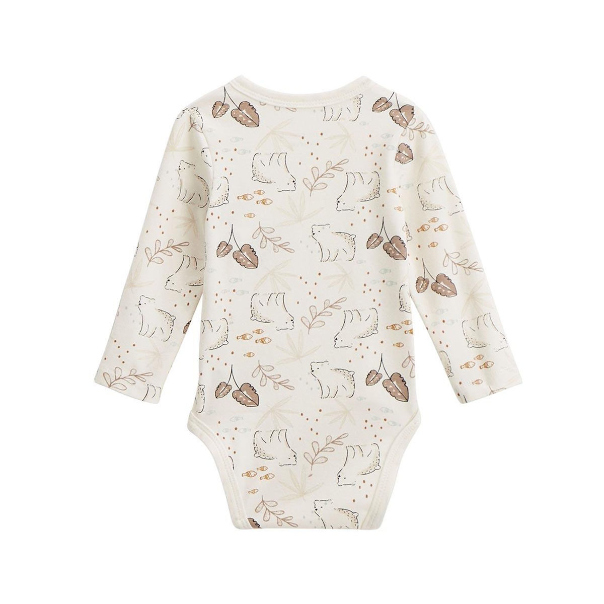 Petit Béguin Lot de 2 bodies bébé manches longues ouverture croisée Câlins