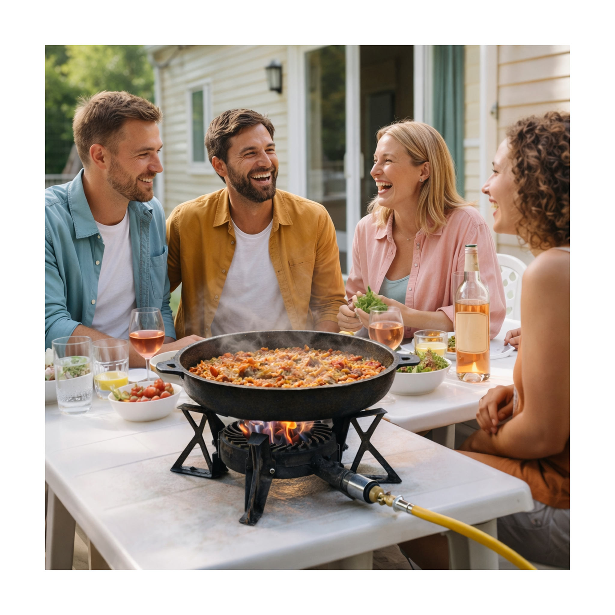 Voir la diapositive 2 : INTEC Rechaud gaz fonte véritable 7.5 kw 3 pieds traiteur réchaud portable gaz butane ou propane puissance réglable