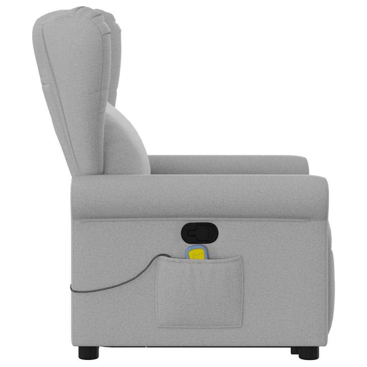 VIDAXL Fauteuil de massage inclinable gris nuage tissu