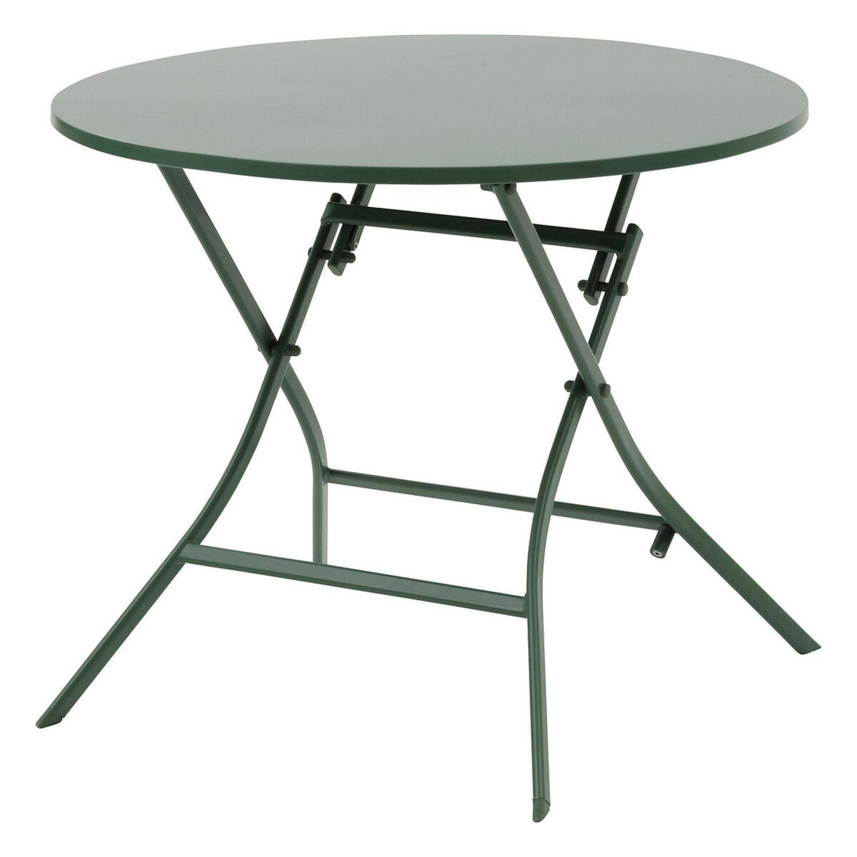 HESPERIDE Table de jardin pliante ronde 4 places GREENSBORO - Vert olive