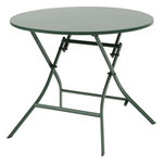 HESPERIDE Table de jardin pliante ronde 4 places GREENSBORO - Vert olive