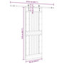 Voir la diapositive 6 : VIDAXL Porte coulissante et kit de quincaillerie 85x210 cm pin massif