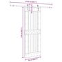 Voir la diapositive 6 : VIDAXL Porte coulissante et kit de quincaillerie 85x210 cm pin massif