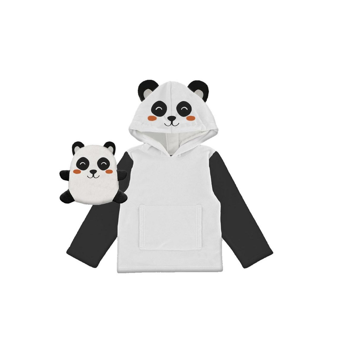 SOLEIL D'OCRE Poncho enfant 60x95 cm PANDA, par Soleil d'Ocre