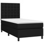 Voir la diapositive 3 : VIDAXL Sommier a lattes de lit et matelas Noir 80x200 cm Tissu